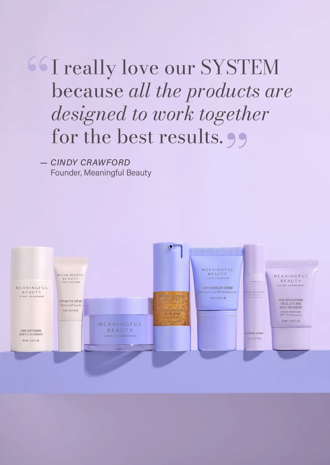 Meaningful Beauty Anti-Aging Face & Neck Skincare System kit viso antirughe
