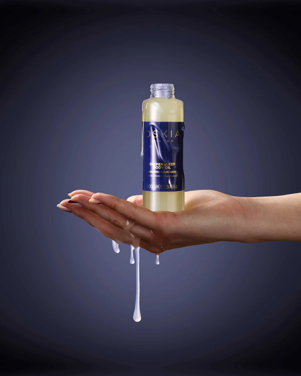 Oskia Deeper Sleep olio corpo notte CBD rilassante