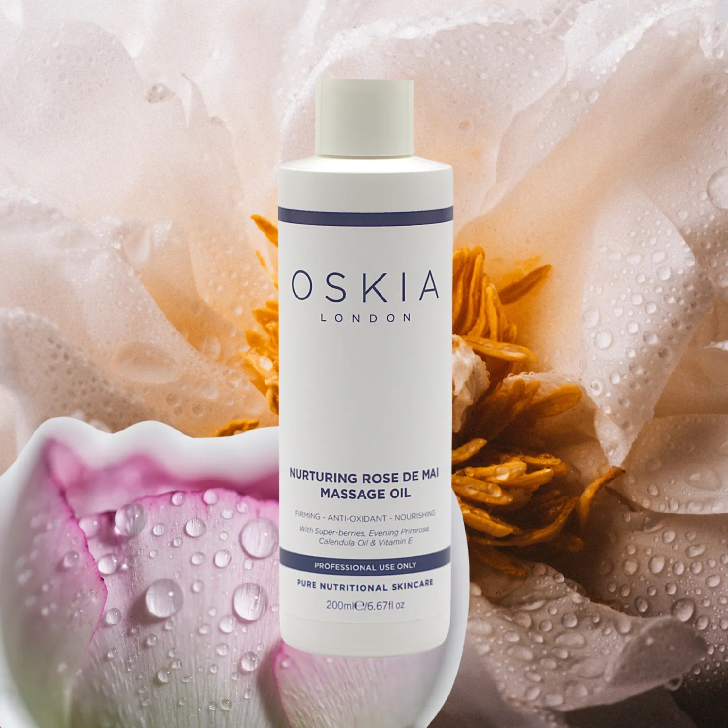 Oskia Nurturing Massage Oil Rose De Mai olio corpo 200ml nutriente