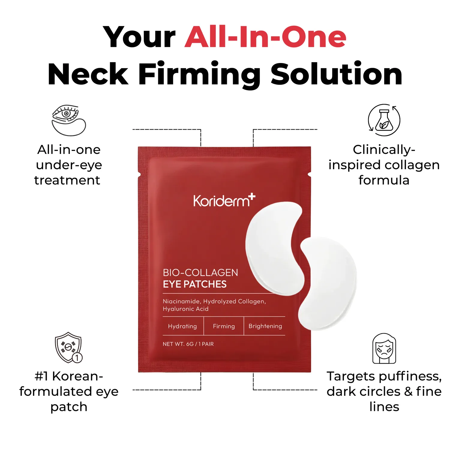 Bio-Collagen patch occhi contorno rughe visibili