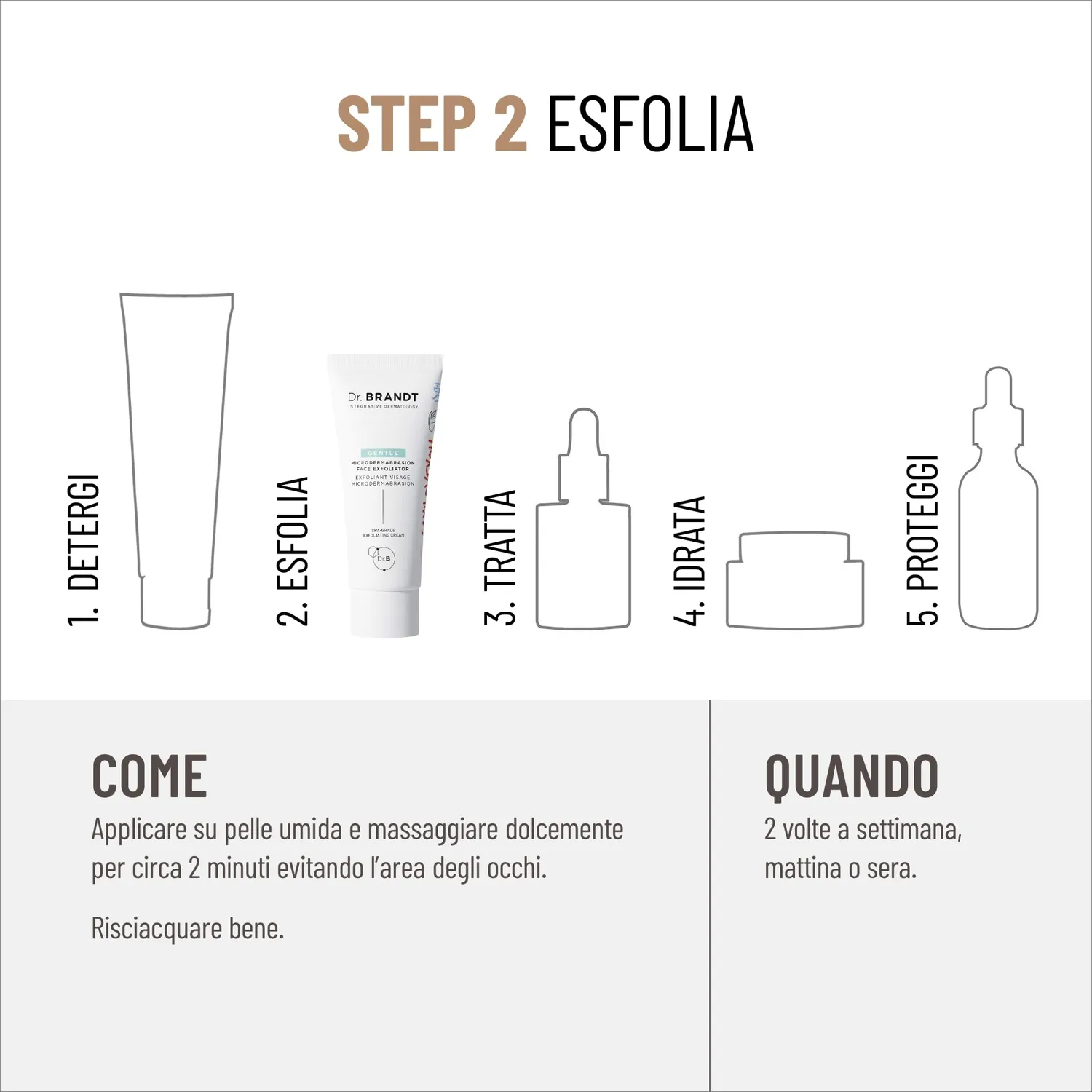 Brandt Microdermabrasion esfoliante viso delicato 60 g rughe