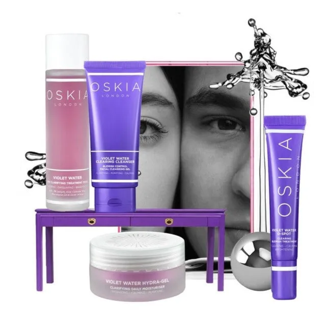 Oskia Violet Water Clearing Cleanser gel detergente purificante