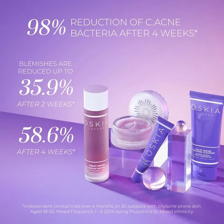 Oskia Violet Water Clearing Cleanser gel detergente purificante