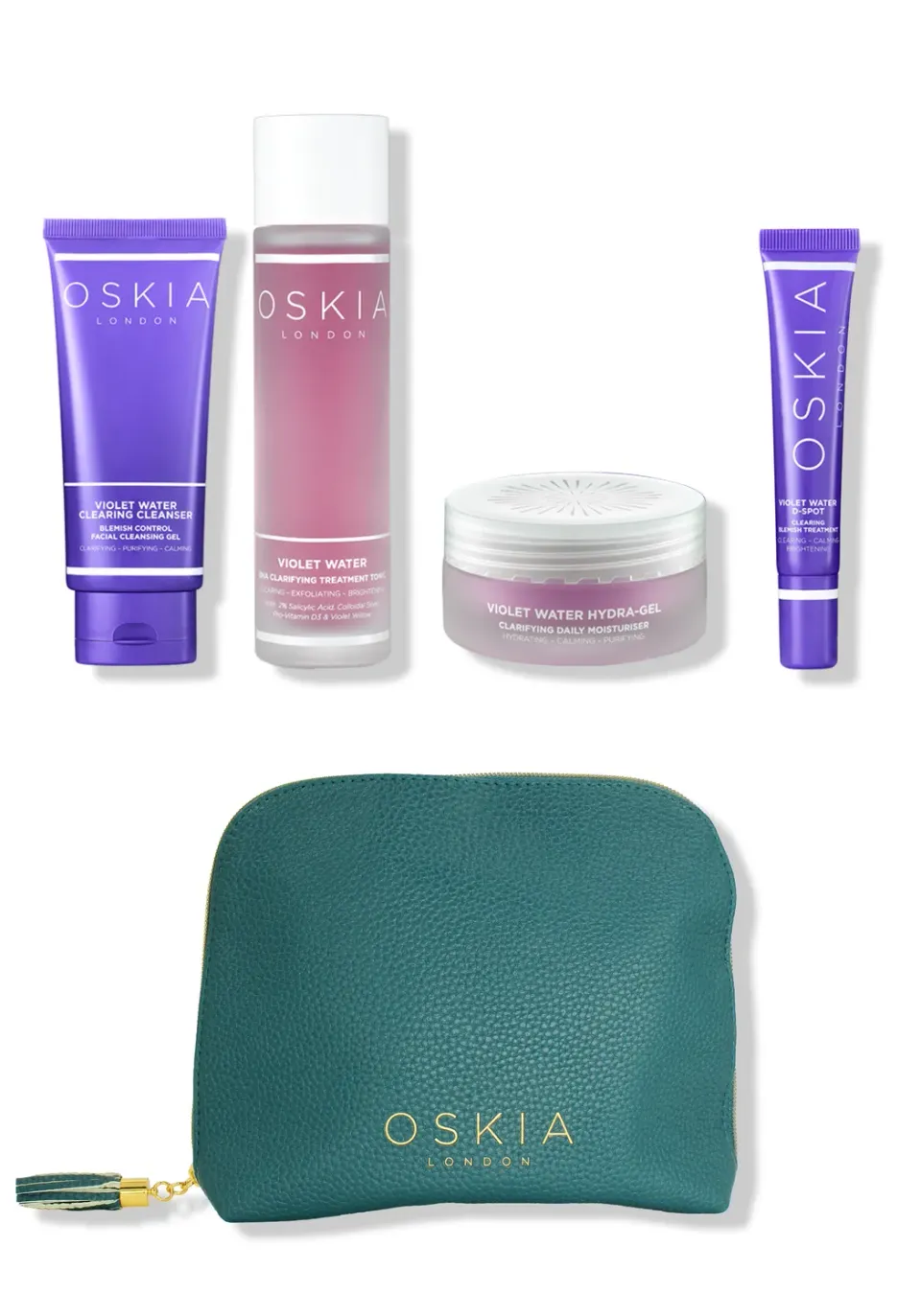 Oskia Violet Water Set Kit Viso Anti-Imperfezioni