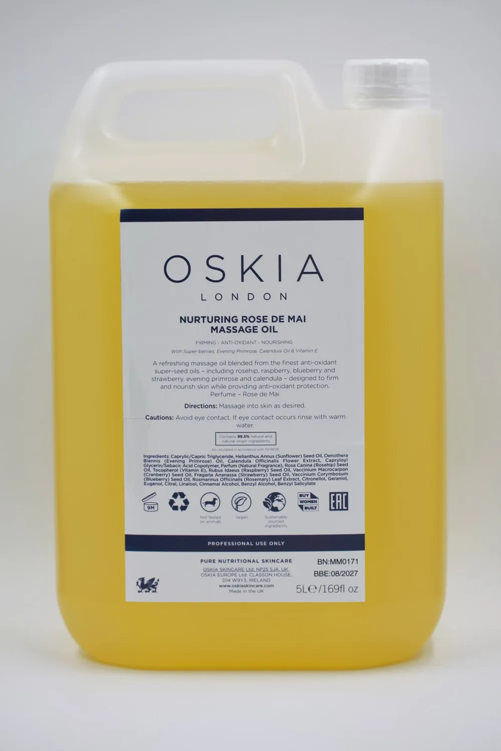 Oskia Nurturing Massage Oil Rose De Mai olio corpo 200ml nutriente