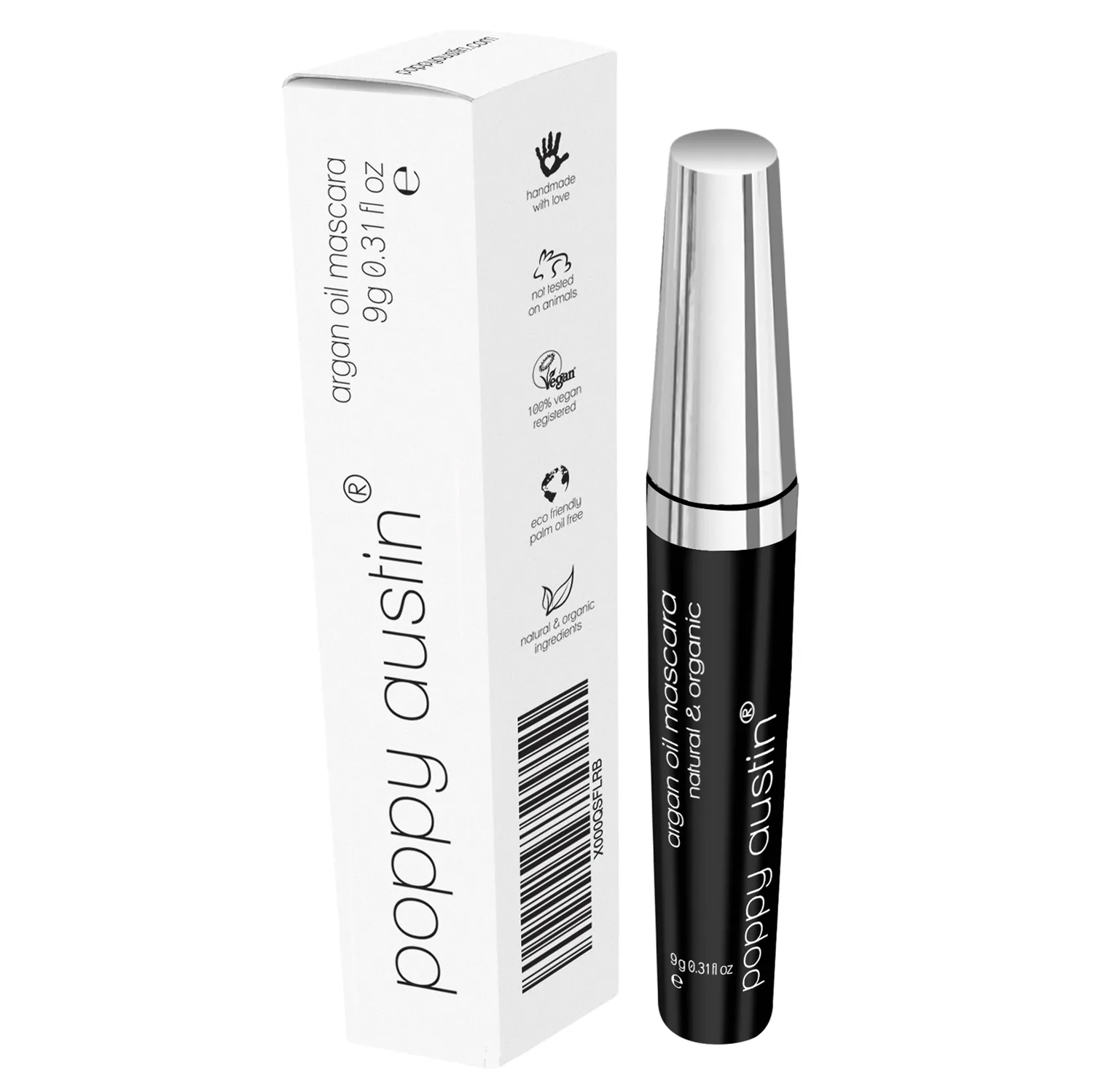 Poppy Austin Mascara Olio Argan Nero 1 Flacone Volume
