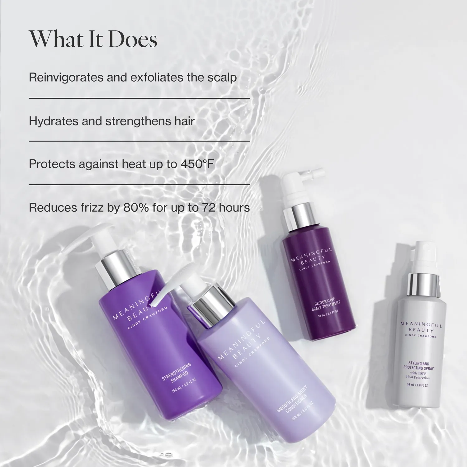 Meaningful Beauty Hair Deluxe 4 pezzi kit capelli anticrespo