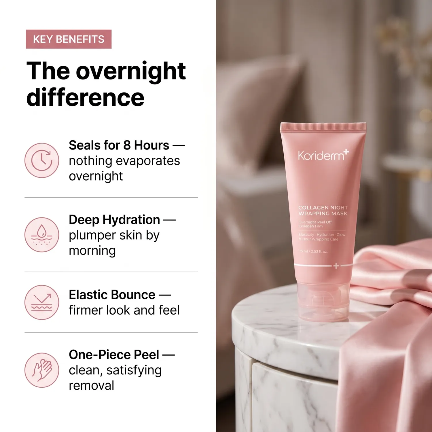 Koriderm Collagen Night Wrapping Mask notte liftante