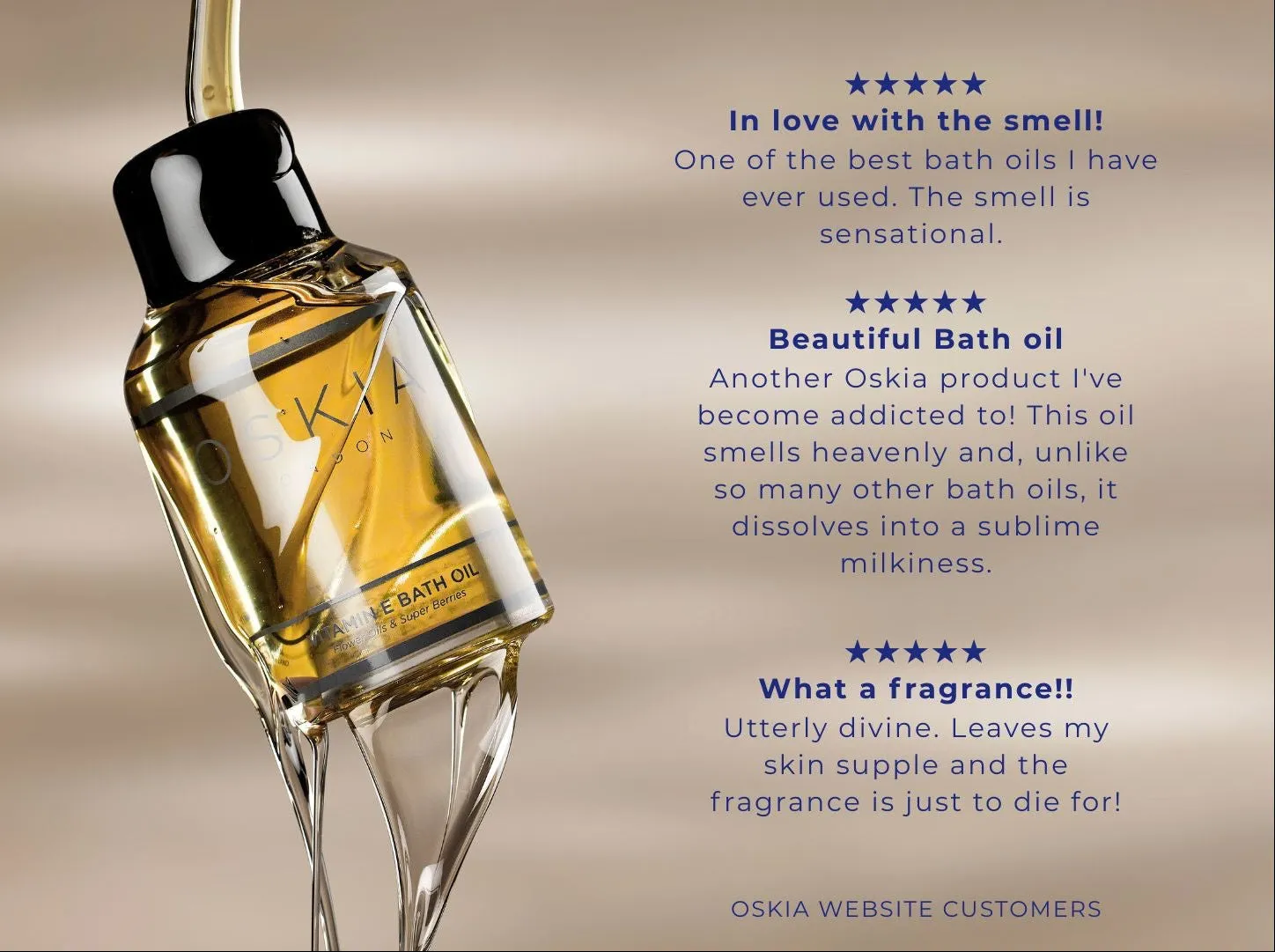 Oskia Vitamin E Bath Oil olio bagno 100ml nutriente