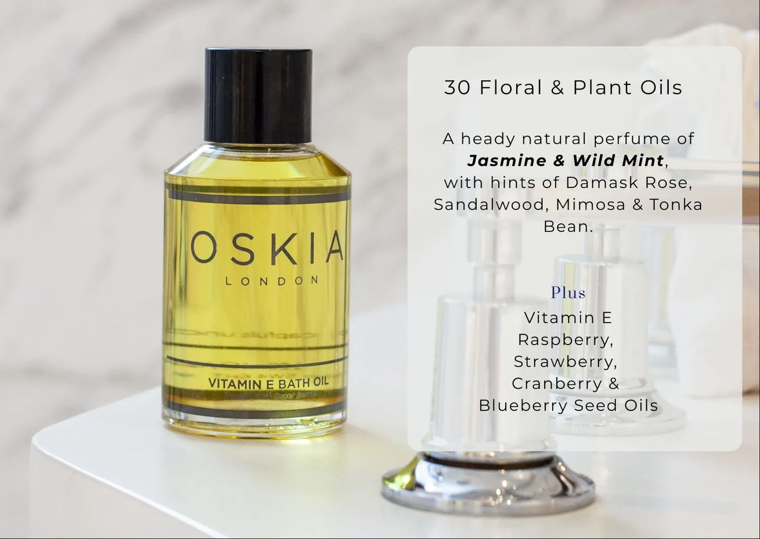 Oskia Vitamin E Bath Oil olio bagno 100ml nutriente