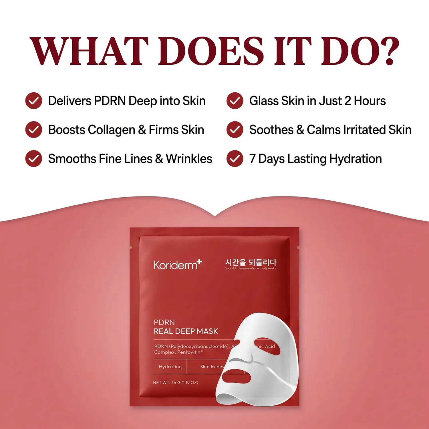 Koriderm PDRN Deep Mask maschera viso 4 pezzi idratante