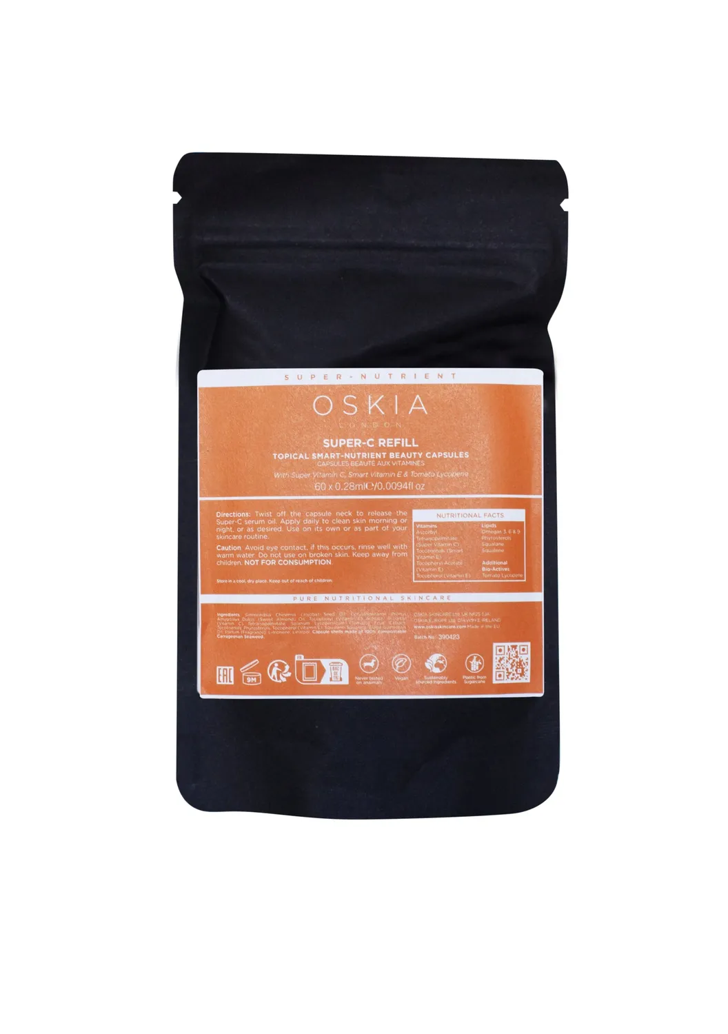 Oskia Super C Beauty Capsules siero viso vitamina C 7 capsule viaggio