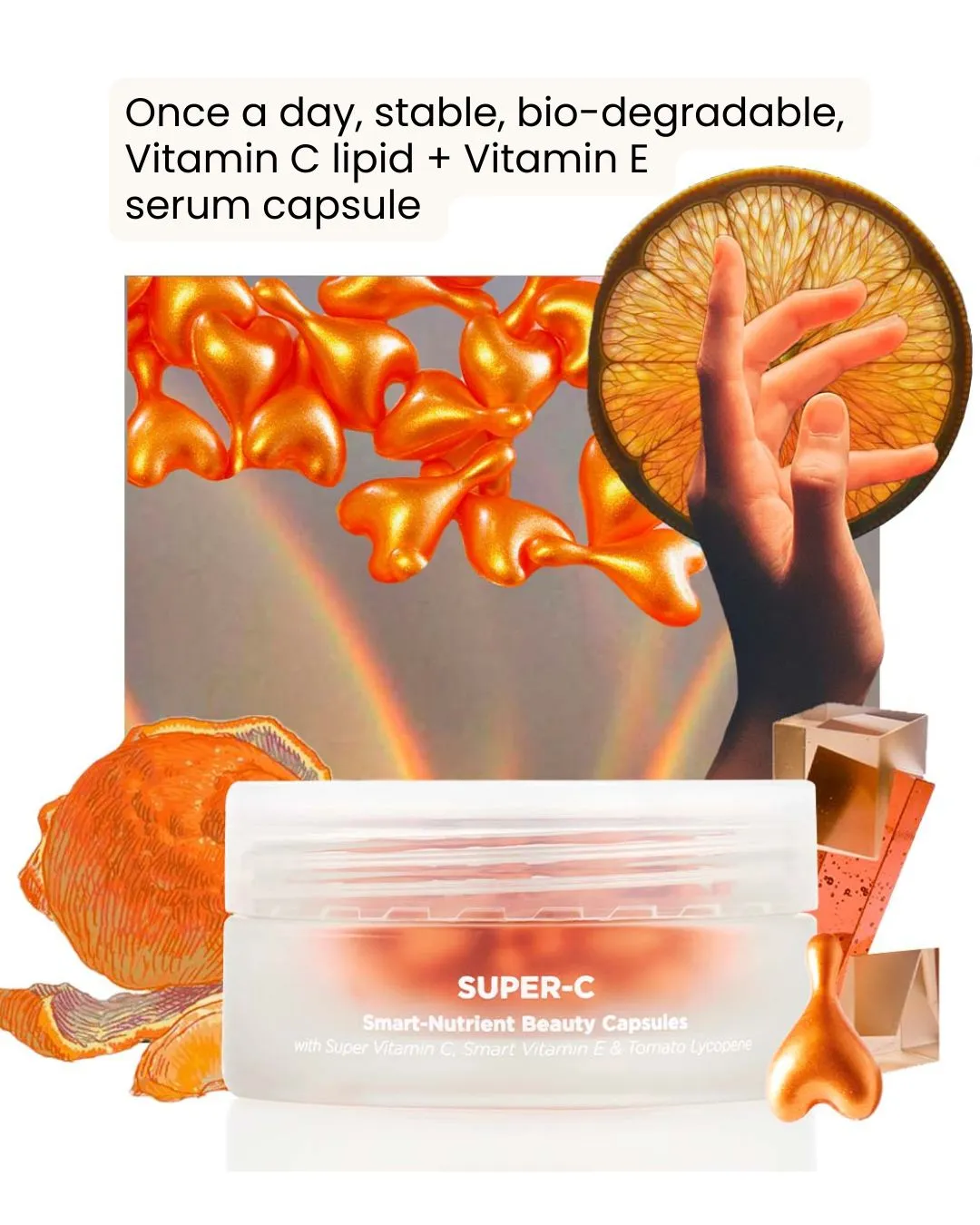 Oskia Super C Beauty Capsules siero viso vitamina C 7 capsule viaggio