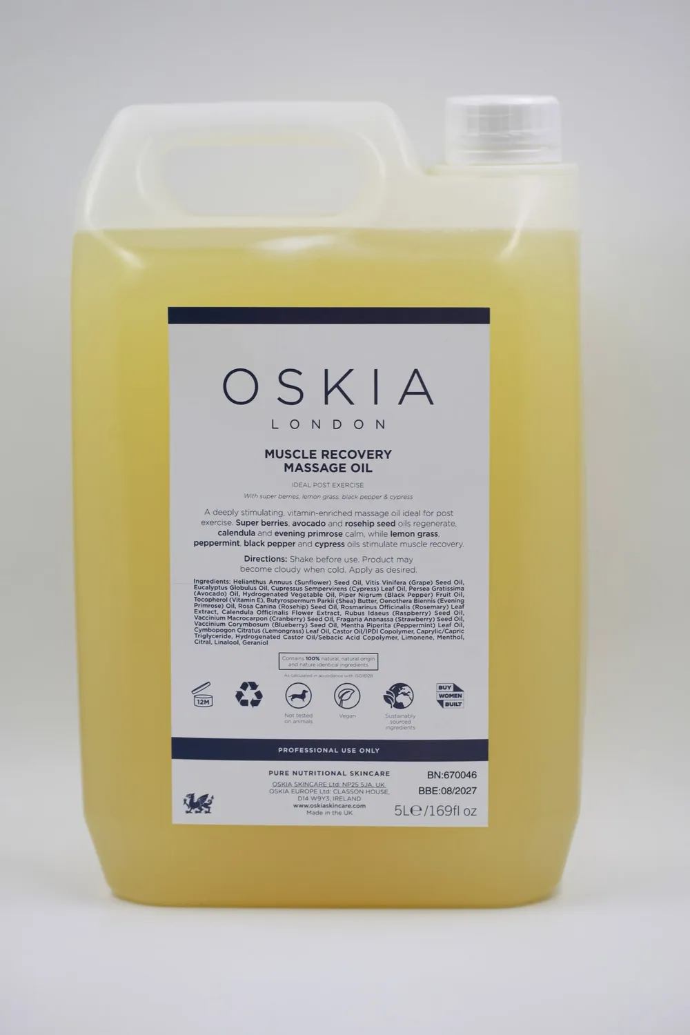 Oskia Muscle Recovery Massage Oil Invigorating olio corpo 200ml