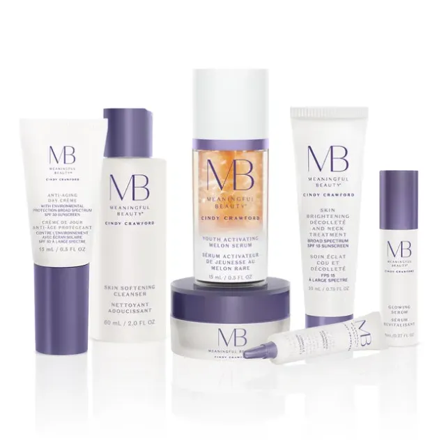 Meaningful Beauty 7-Piece Deluxe Face & Neck Skincare System kit viso macchie