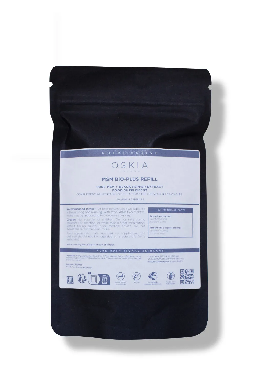 Oskia MSM Bio-Plus integratore 120 capsule pelle